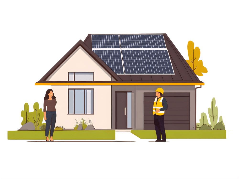 Homeowner shaking hands with vetted solar installer